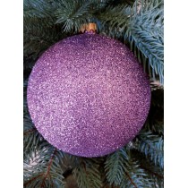 Новогодний шар "Блестки" Ø130мм сирень